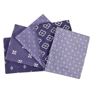 Purple fat Quarter Bundle, blender fabric, quilting fabric, essential trends mosaics