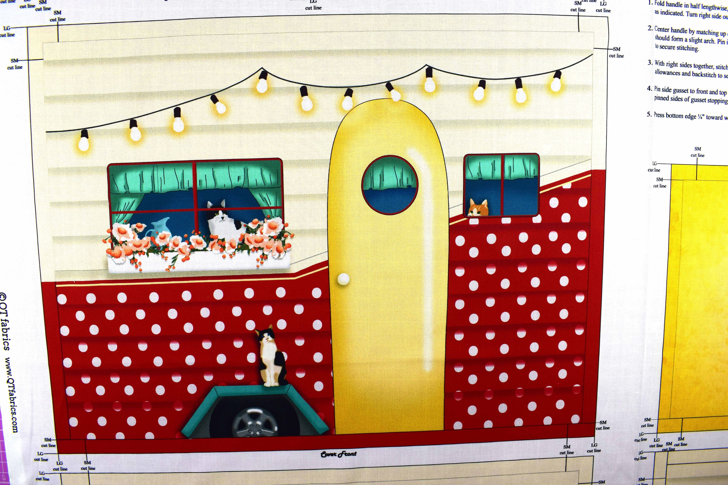 Vintage Camper Sewing Machine Cover Craft Panel Sewing Kit Etsy