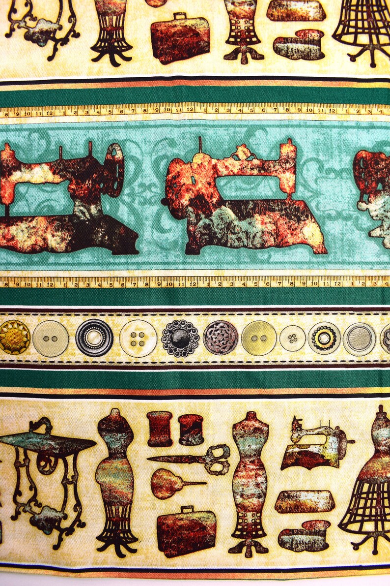 Sewing Motif Fabric Cotton Fabric Quilting Fabric Quilt - Etsy