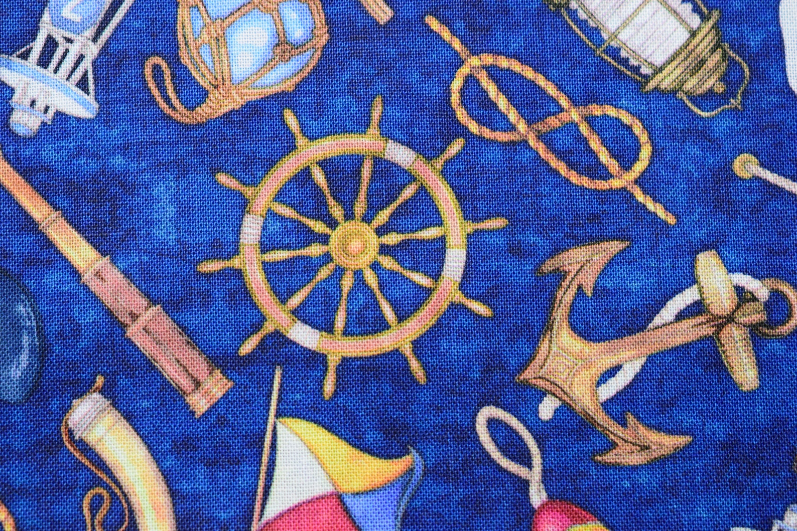 Navy Nautical Fabric Quilting Fabric Smooth Sailing Price Etsy Canada