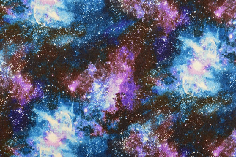 Universe Fabric Nebula Fabric Quilting Fabric Cotton Etsy