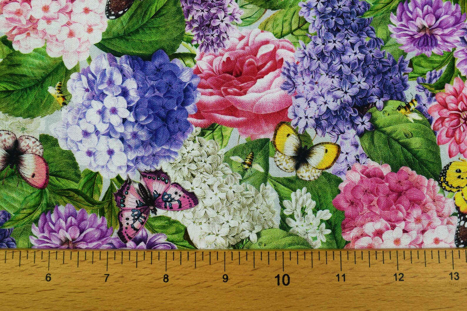 Packed Floral Fabric Hydrangea Quilting Fabric Scented Etsy