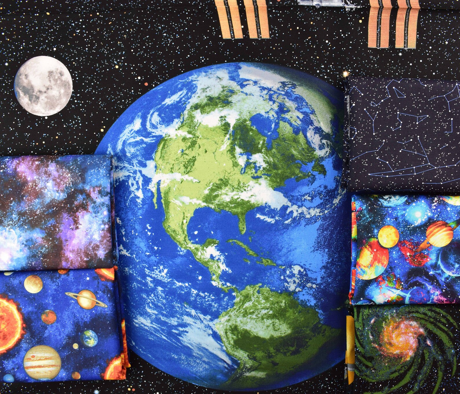 Space Fabric Bundle Outer Space Fabric Collection Quilting Etsy