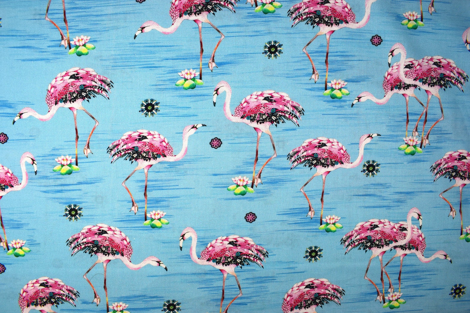 Flamingo Fabric Quilting Fabric Cotton Fabric Quilting - Etsy