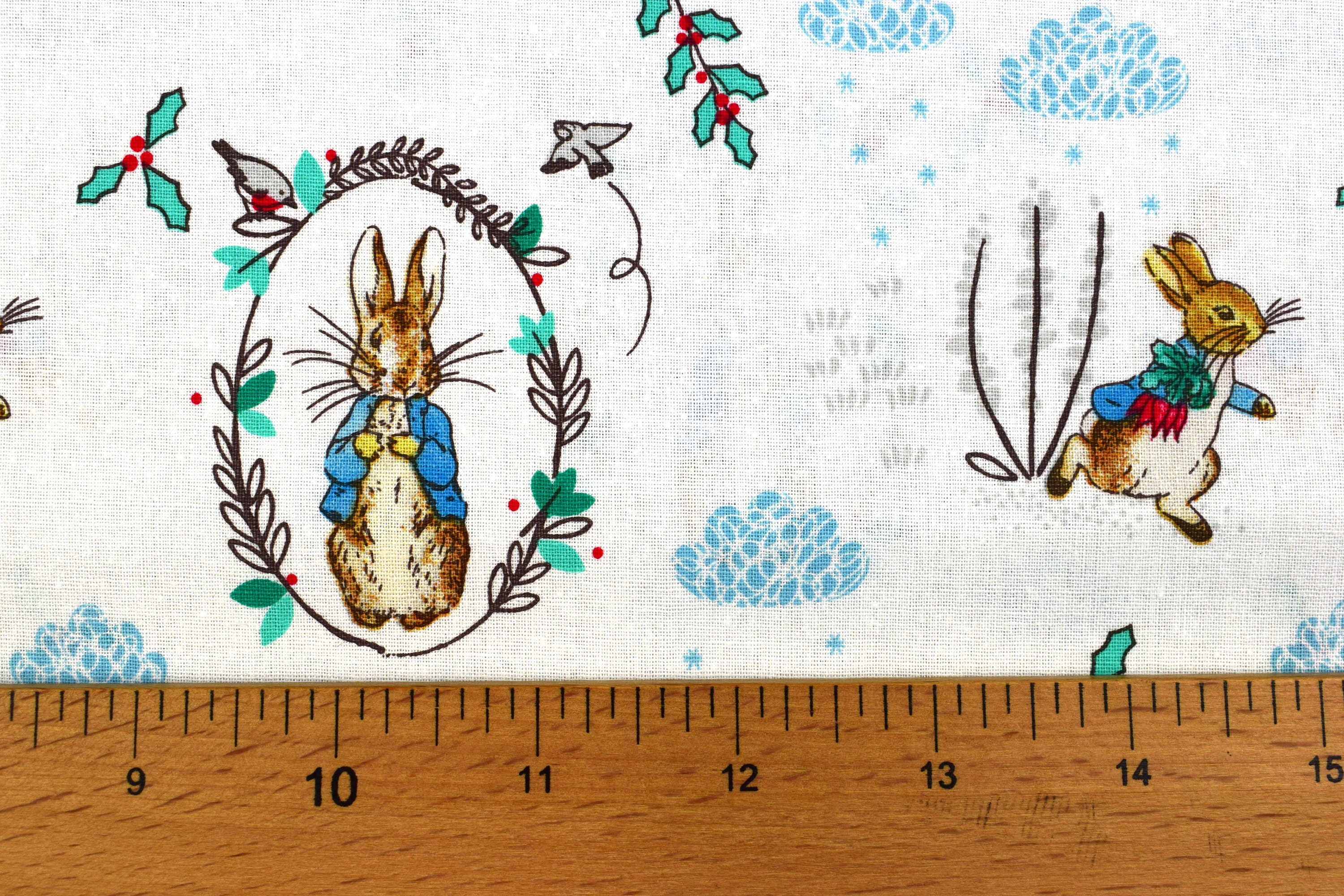 Peter Rabbit Christmas Quilting Fabric Peter Rabbit Beatrix Etsy
