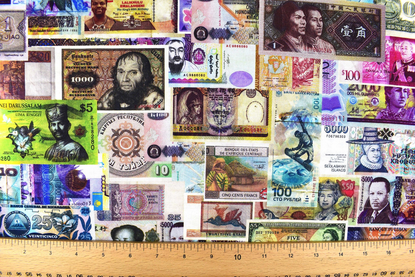 Money fabric quilting fabric Library of Rarities robert Etsy