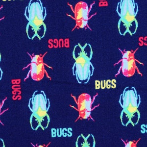 bugs Fabric, cotton quilting fabric, Explore the tropics -  Price by the Half Metre