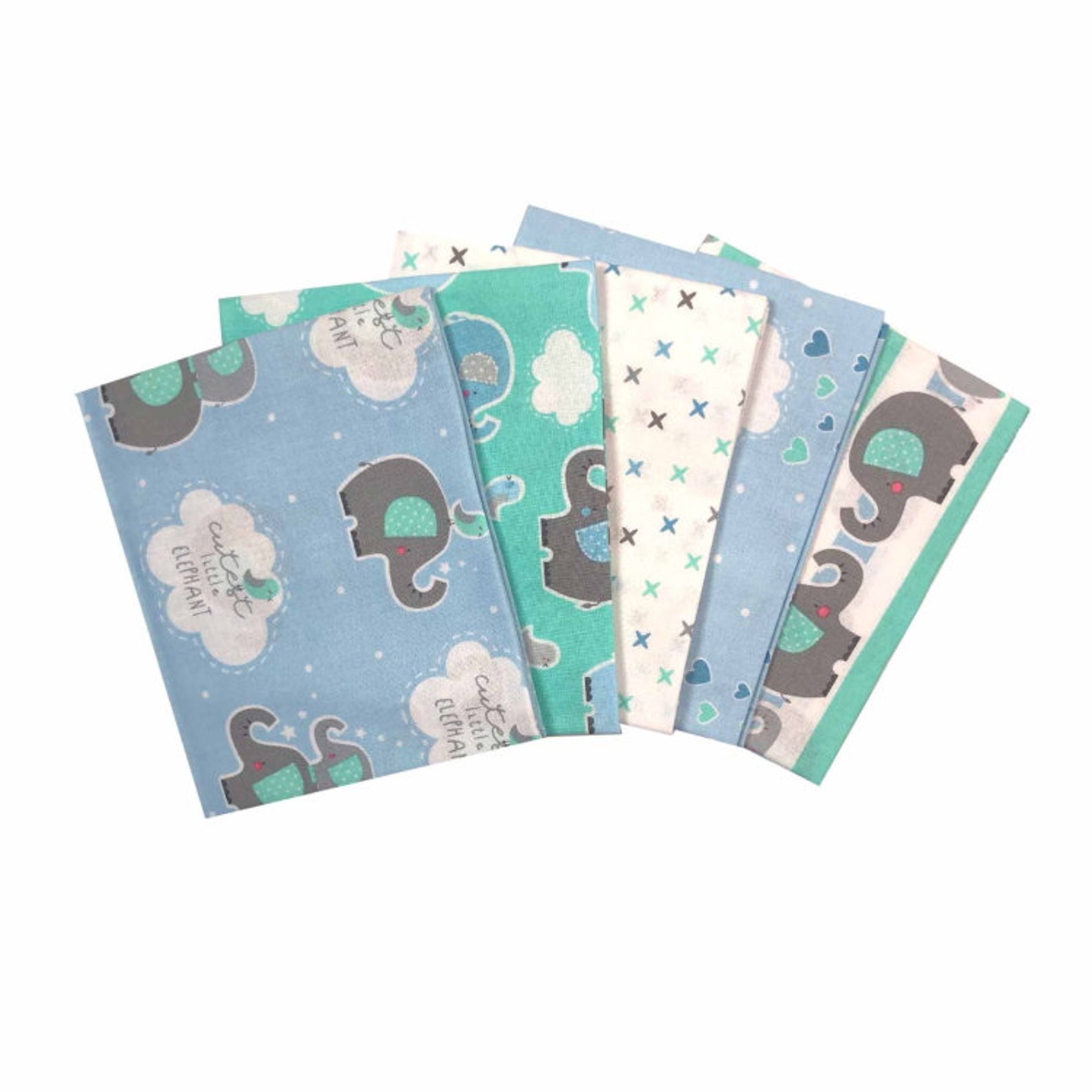 Baby boy fat Quarter Bundle cutest little Elephant blue Etsy