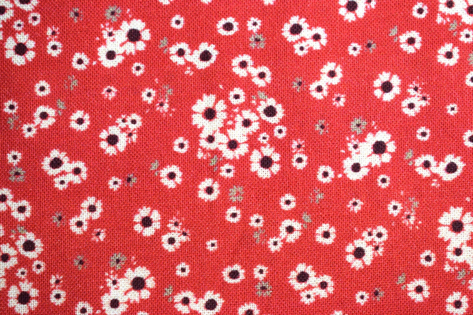 Red Floral Fabric Floral Quilting Fabric Cotton Fabric Red Etsy