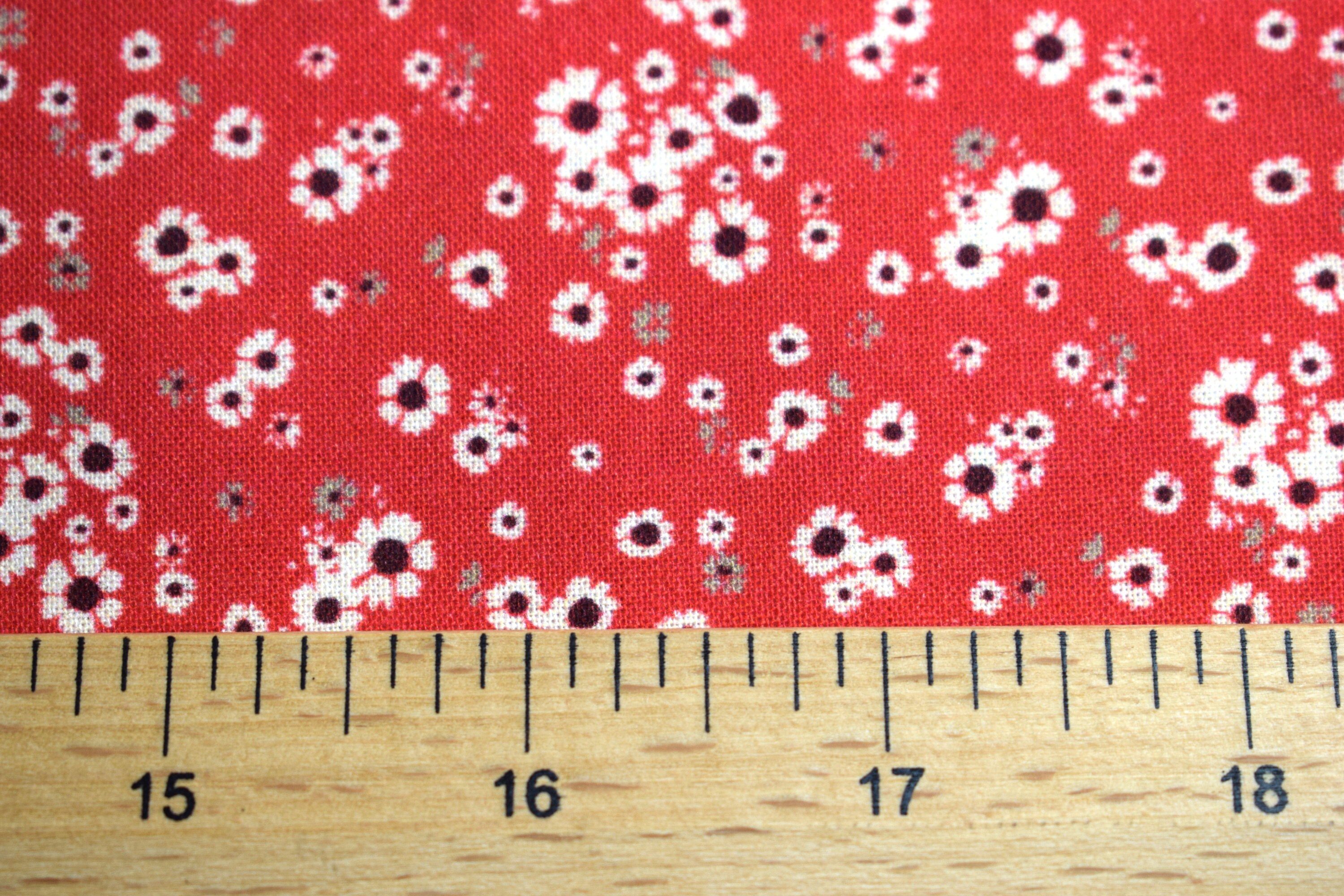Red Floral Fabric Floral Quilting Fabric Cotton Fabric Red Etsy
