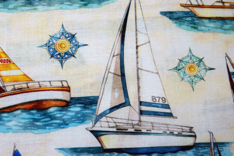 Sailing boat fabric Quilting fabric Smooth Sailing price by Etsy