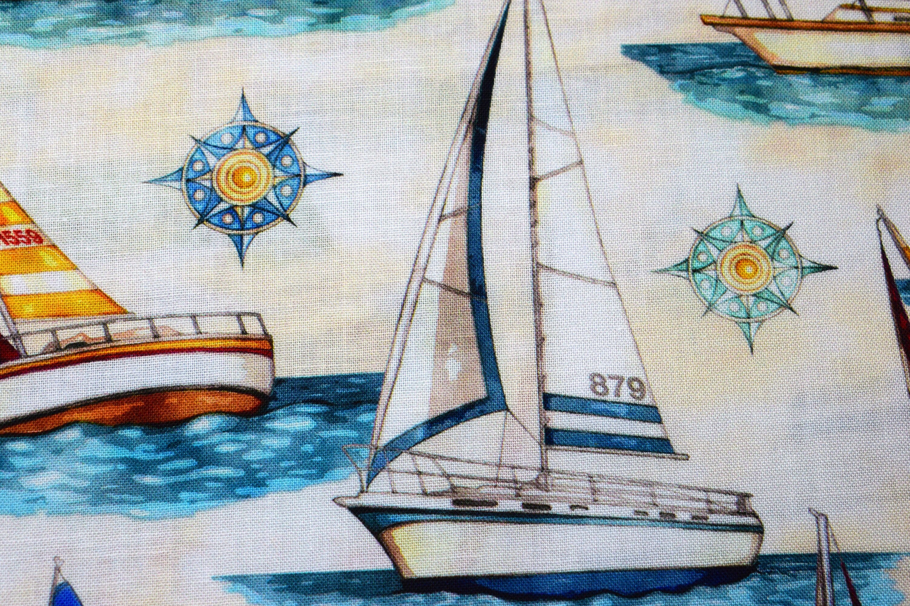 Sailing boat fabric Quilting fabric Smooth Sailing price by Etsy