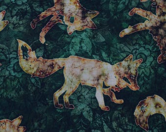 Wild Wood Fox Fabric: Cotton Quilting Fabric - Price by Half Metre