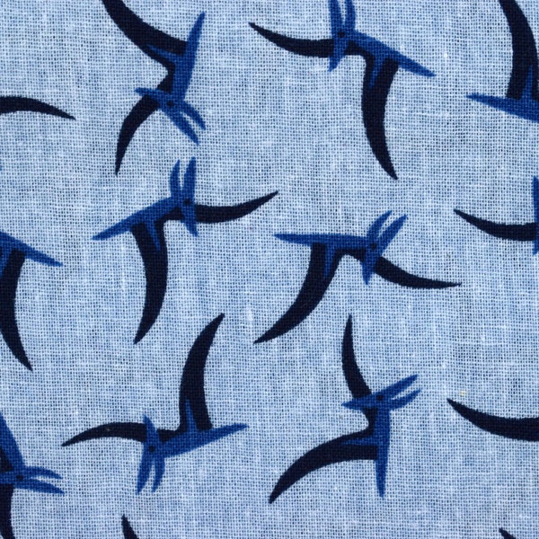 Blue Dinosaur fabric, Quilting fabric, cotton fabric,  Childrens fabric -  Price by the Half Metre