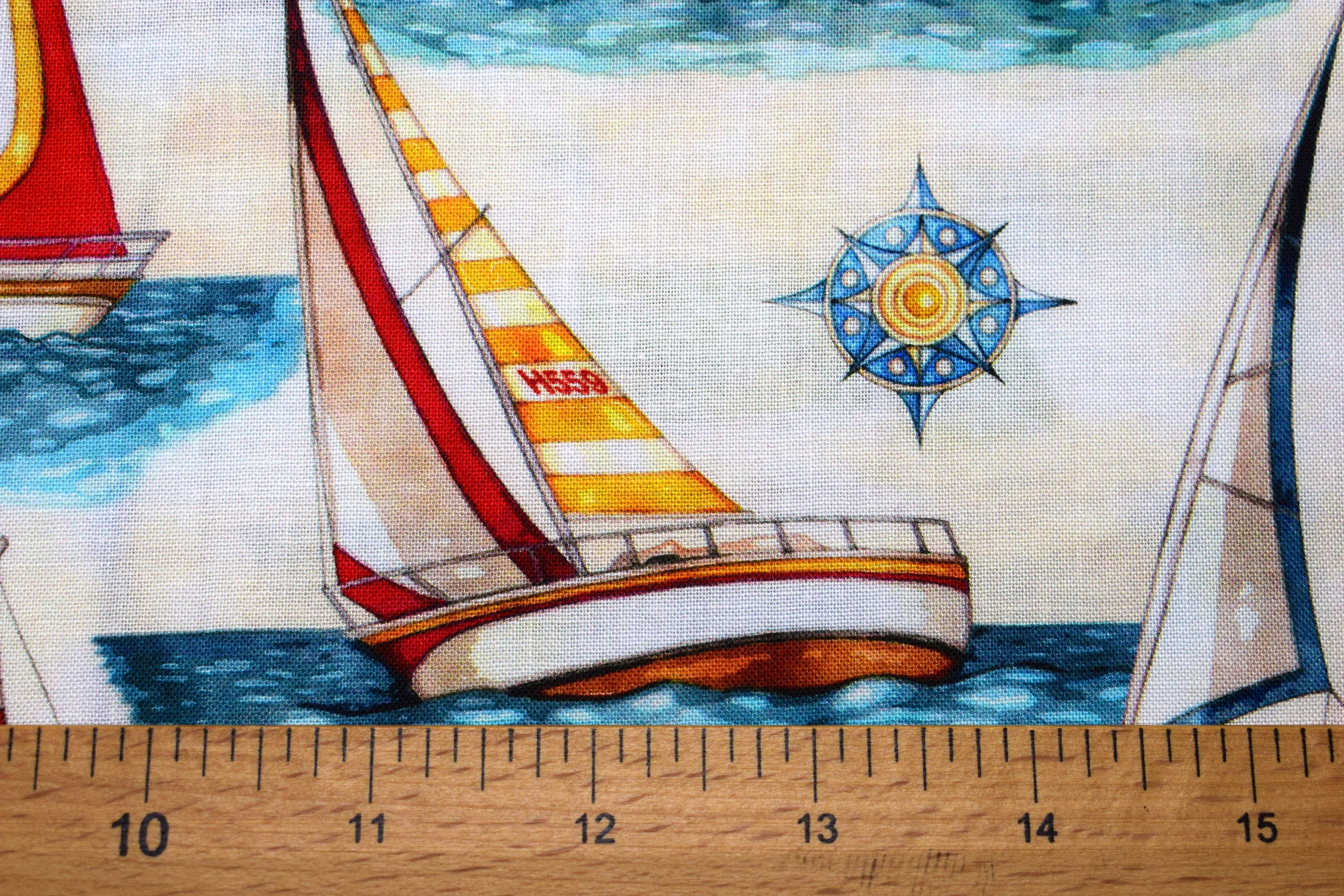 Sailing boat fabric Quilting fabric Smooth Sailing price by Etsy