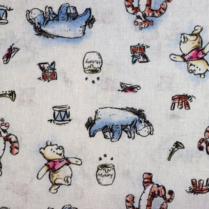 Disney Winnie the pooh and friends Quilting Fabric, Cotton Fabric -  Price by the Half Metre