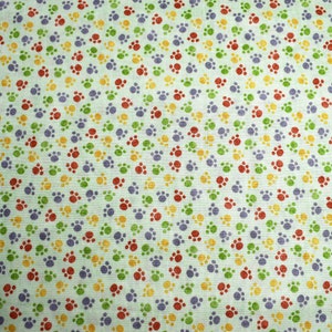 paw print fabric, jungle buddies fabric, Quilting fabric, cotton fabric, quilting treasures, childrens fabric, Price by the Half Metre image 3