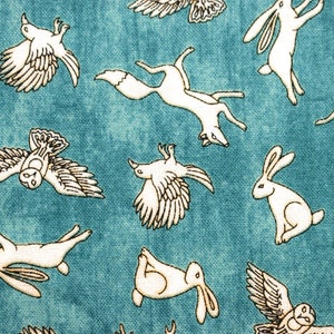 Woodland Animals Cotton Quilting Fabric: Rabbits, Foxes, Stags, Owls - Price by Half Metre