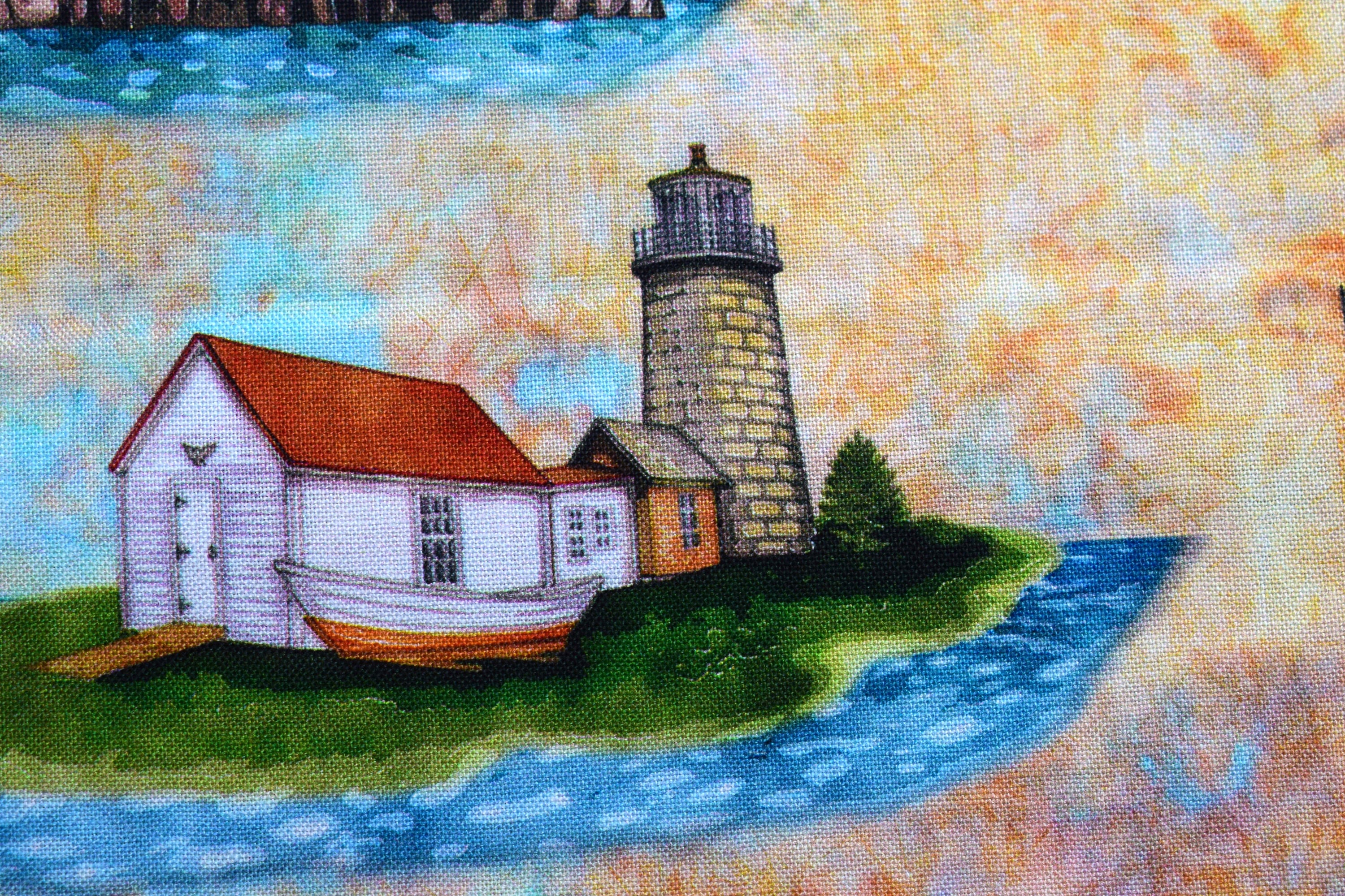 Lighthouse Fabric Quilting Fabric Smooth Sailing Price by Etsy