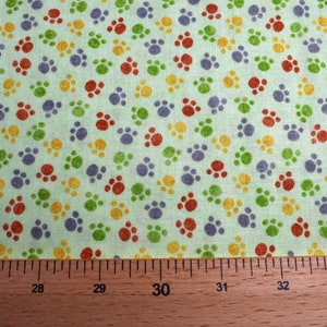 paw print fabric, jungle buddies fabric, Quilting fabric, cotton fabric, quilting treasures, childrens fabric, Price by the Half Metre image 5