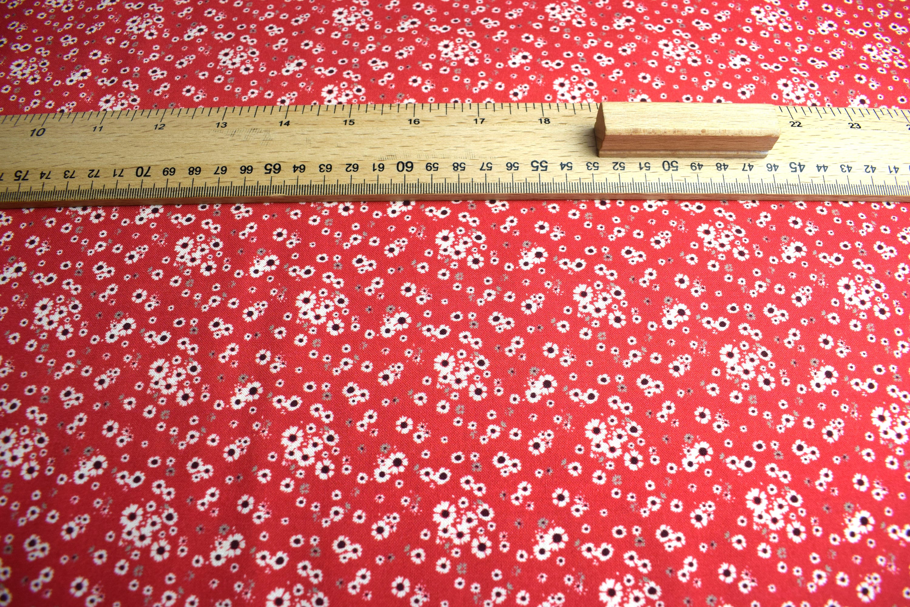 Red Floral Fabric Floral Quilting Fabric Cotton Fabric Red Etsy