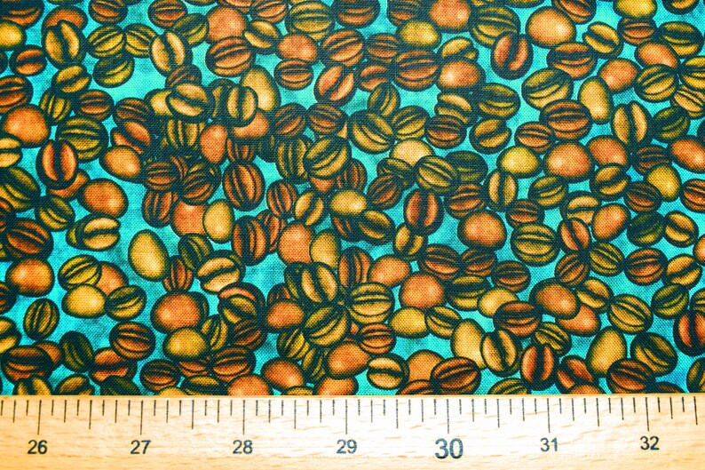 Coffee Bean Fabric Quilting Fabric Cotton Fabric Quilting Etsy