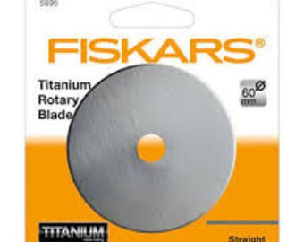 Rotary cutter Blade, Fiskars 60mm rotary blade, replacement rotary cutter blade, Titanium rotary cutter, Titanium blade, Fiskars blades