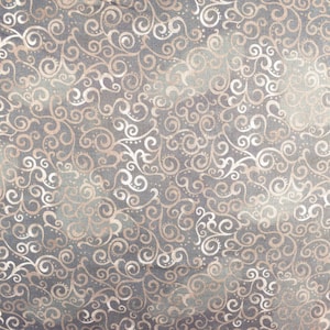 Tonal Grey Extra wide quilt backing fabric, cotton quilting fabric, Ombre Scrolls, price per half metre