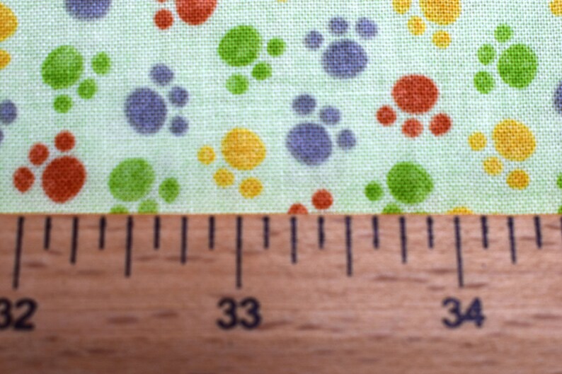 paw print fabric, jungle buddies fabric, Quilting fabric, cotton fabric, quilting treasures, childrens fabric, Price by the Half Metre image 6