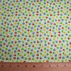 paw print fabric, jungle buddies fabric, Quilting fabric, cotton fabric, quilting treasures, childrens fabric, Price by the Half Metre image 4