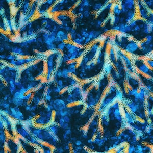 Coral Reef Cotton Fabric: Oceana Collection by Dan Morris - Price by Half Metre