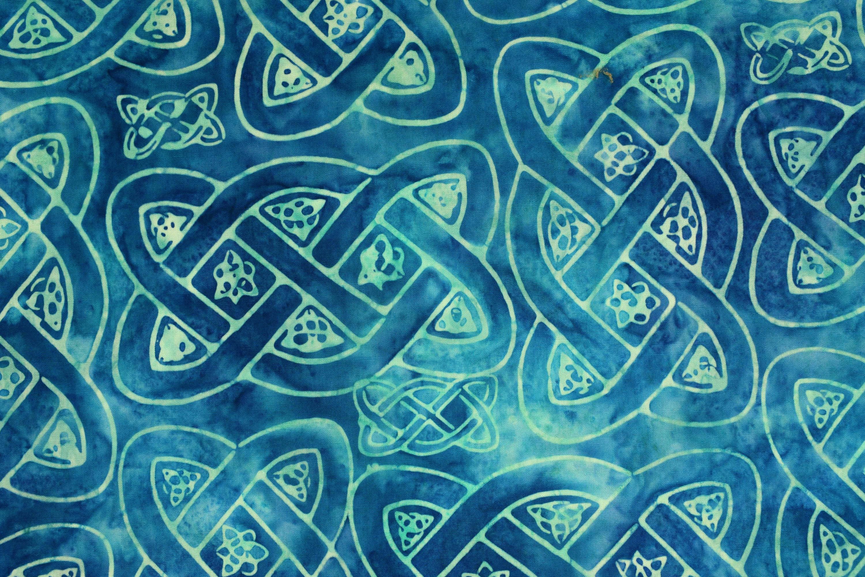 Blue Celtic Knot Cotton Fabric: Riley Blake Quilting Material - Price by Half Metre