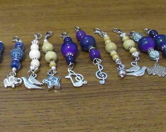 Zipper Enhancers: Porcelain, Set of 10