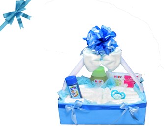 Diaper Cake | Diaper basket Boy o. Girl