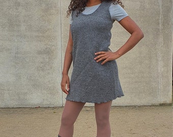 Vestido de lana, vestido de paseo, túnica, vestido de lana, vestido de invierno, uniforme de lana