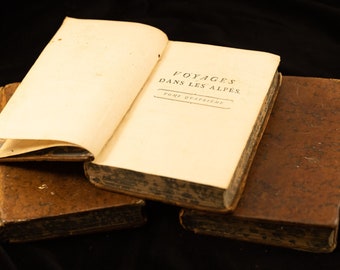Voyages Dans Les Alpes - Vol. 2, 3, & 4 Antique Books by Horace Bénédict de Saussure