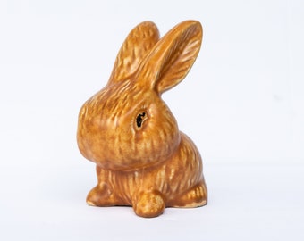 Vintage Avon Ware Ceramic Rabbit - Orange