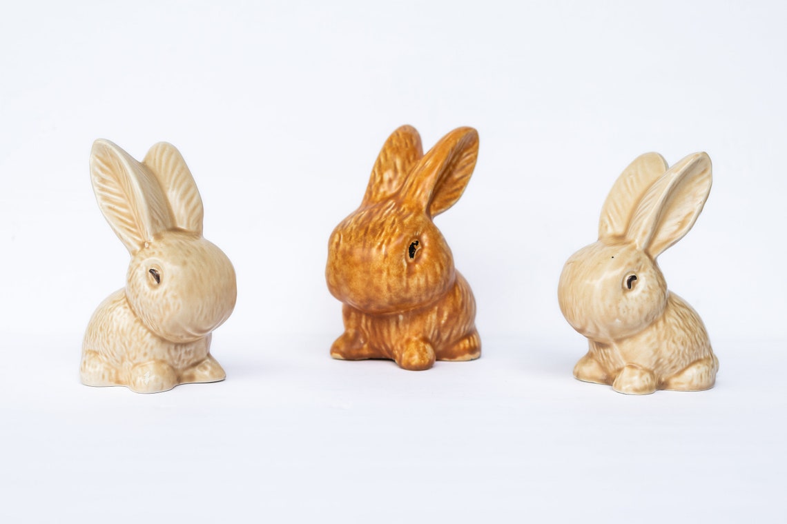 Vintage Avon Ware Ceramic Rabbit - Orange - Etsy