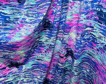 New abstract design print on best quality of nylon spandex 4-way stretch 58/60”