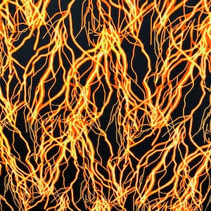 Vivid Lightning thunder print on best quality of nylon spandex it glows under black light 4-way stretch 58/60” Sold by the YD. Ships worldwi