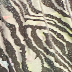 New Exotic Zebra design high quality of burnout 4-way stretch velvet Black /Black 58/60” Sold by the YD. Ships worldwide from Los Angeles