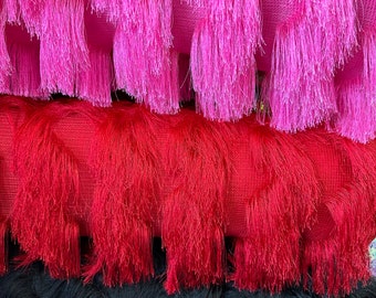 Fringe long hair design luxury fabric 2-way stretch 58/60” Sold by the YD. Ships worldwide from Los Angeles California USA