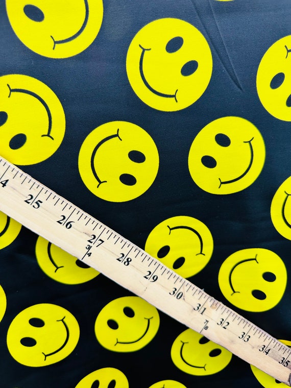 Happy Face Emoji Design Print on Best Quality of Nylon Spandex 4