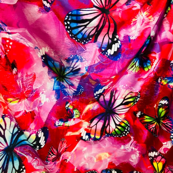 Butterfly design new exotic print on great quality of nylon spandex 4-way stretch 58/60” High quality fabrics by AlexLAFabrics