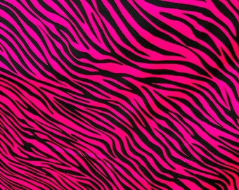 Exotic Zebra Design Fuchsia/black Print on Best Quality