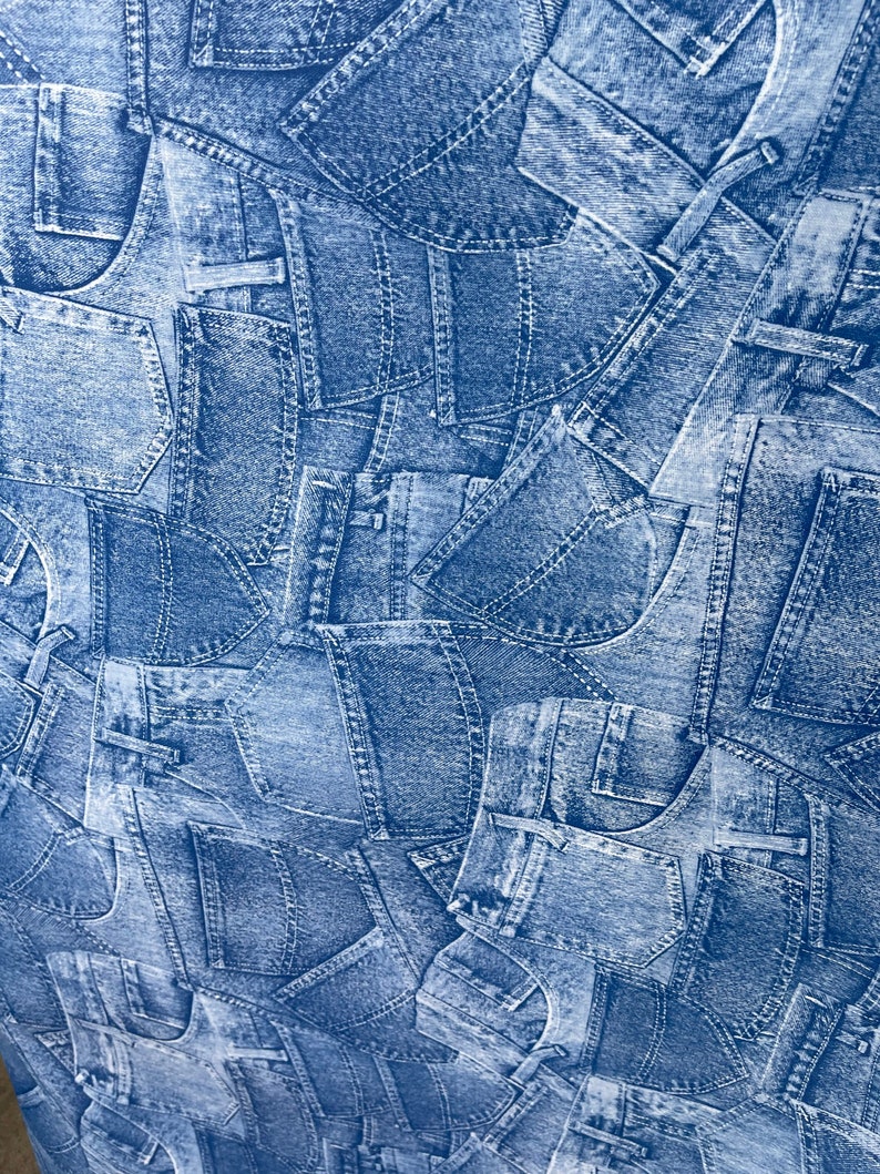 Jeans Design Denim Looking Print on Vinyl Non Stretch Heavy - Etsy