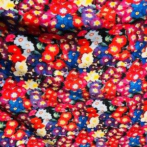 Multicolor flowers design new Luxury print nylon spandex 4-way stretch 58/60” Sold by the YD. Ships Worldwide from Los Angeles California US
