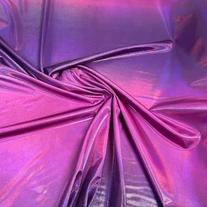 Ombre lacer foggy foil metallic nylon spandex 4way stretch 58/60” Sold by the YD. Ships worldwide from Los Angeles.