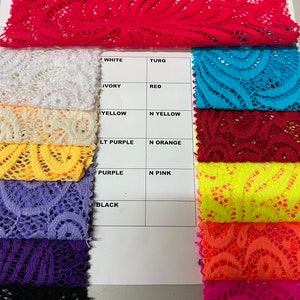New Swirl design Nylon Spandex Stretch-Spitze 4-Wege-Stretch 58/60 ” Schiffe weltweit von Los Angeles Kalifornien USA.