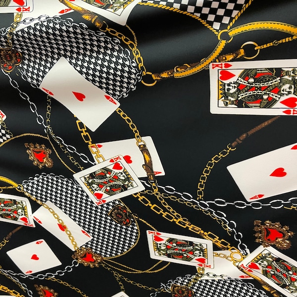 Playing Cards Fabric - Etsy